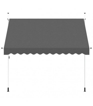 vidaXL Manual Retractable Awning 300 cm Anthracite — Model: white frame