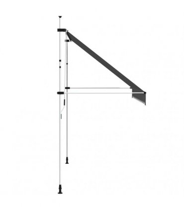 vidaXL Manual Retractable Awning 300 cm Anthracite — Model: white frame