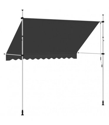 vidaXL Manual Retractable Awning 300 cm Anthracite — Model: white frame