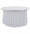 vidaXL 2 pcs Stretch Table Covers with Skirt 180x74 cm White — Size: 180 x 74 cm