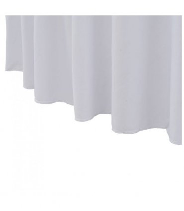 vidaXL 2 pcs Stretch Table Covers with Skirt 180x74 cm White — Size: 180 x 74 cm