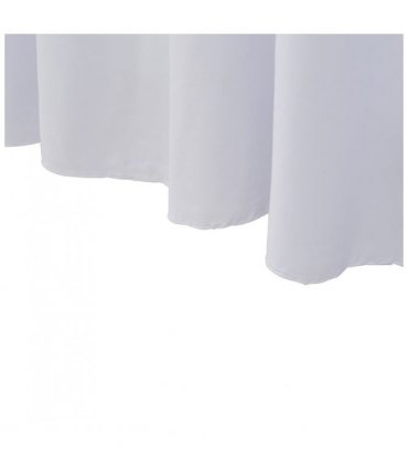 vidaXL 2 pcs Stretch Table Covers with Skirt 243x76x74 cm White — Size: 243 x 76 x 74 cm