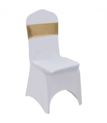 vidaXL 25 pcs Stretchable Chair Band with Diamond Buckle Gold