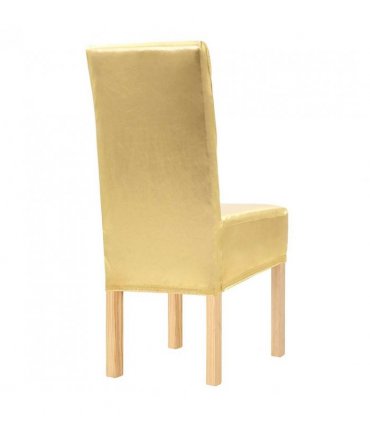 vidaXL Chair Cover | Set of 6 | Gold | 90% polyester and 10% elastane