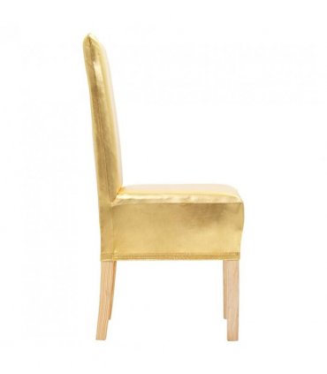 vidaXL Chair Cover | Set of 6 | Gold | 90% polyester and 10% elastane