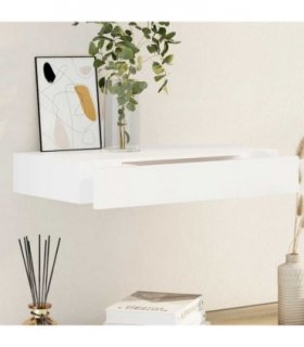 vidaXL Wall Shelf | White | MDF | 48 cm | Wall mounting | Wall Shelf