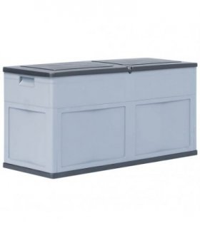 vidaXL Garden Storage Box 320 L Grey Black