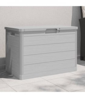 vidaXL Outdoor Cushion Box Grey 77.5x44.5x53 cm Polypropylene