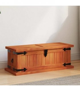 vidaXL Storage Chest 60x25x22 cm Solid Acacia Wood — Size: 60 x 25 x 22 cm