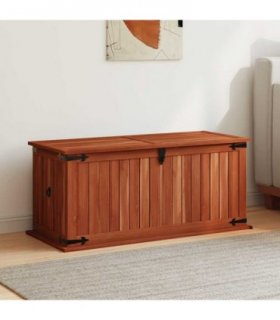 vidaXL Storage Chest | Brown | Solid Acacia wood, MDF | 90 cm x 45 cm x 40 cm — Size: 90 x 45 x 40 cm