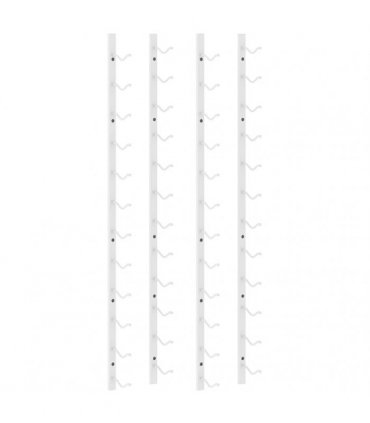 vidaXL Wall Mounted Wine Rack for 12 Bottles 2 pcs White Iron