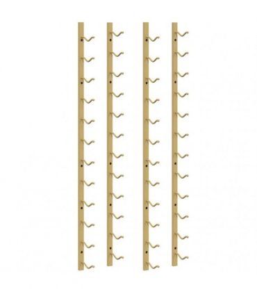 vidaXL Wall Mounted Wine Rack for 12 Bottles 2 pcs Gold Iron