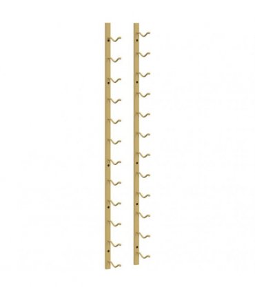 vidaXL Wall Mounted Wine Rack for 12 Bottles 2 pcs Gold Iron