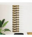 vidaXL Wall Mounted Wine Rack for 12 Bottles Gold Iron