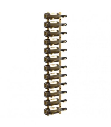 vidaXL Wall Mounted Wine Rack for 12 Bottles Gold Iron