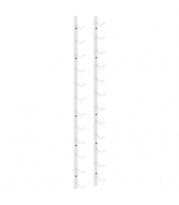 vidaXL Wall Mounted Wine Rack for 12 Bottles White Iron