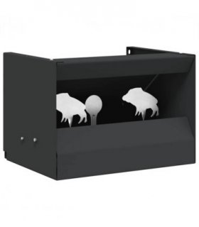 vidaXL Bullet Trap Box Black 29 x 22 x 20 cm Steel — Model: Wild boar