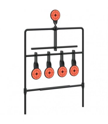 vidaXL Resetting Target Black 40 x 34 x 53 cm Steel — Size: 39.5 x 34 x 53 cm, Model: 4 +1