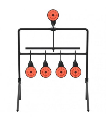 vidaXL Resetting Target Black 40 x 34 x 53 cm Steel — Size: 39.5 x 34 x 53 cm, Model: 4 +1