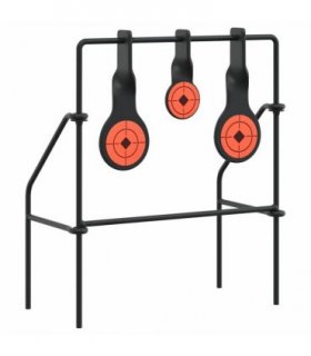 vidaXL Resetting Target Black 26 x 13 x 31 cm Steel — Size: 26 x 13 x 30 cm, Model: 2 +1
