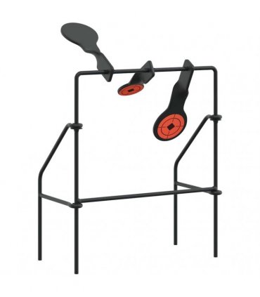 vidaXL Resetting Target Black 26 x 13 x 31 cm Steel — Size: 26 x 13 x 30 cm, Model: 2 +1
