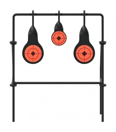vidaXL Resetting Target Black 26 x 13 x 31 cm Steel — Size: 26 x 13 x 30 cm, Model: 2 +1