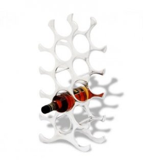 vidaXL Wine Stand for 15 Bottles Silver Aluminium — Size: 26 x 14 x 54 cm