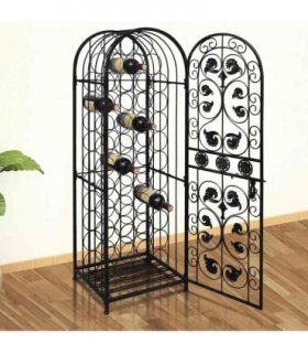 vidaXL Wine Rack for 45 Bottles Metal — Size: 45 x 35.7 x 133.5 cm