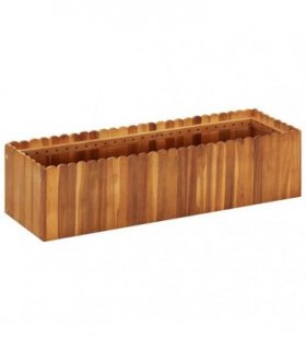 vidaXL Garden Raised Bed 100x30x25 cm Solid Acacia Wood — Size: 100 x 30 x 25 cm
