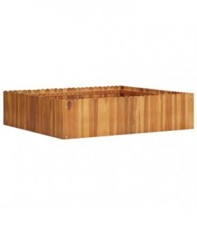 vidaXL Garden Raised Bed 100x100x25 cm Solid Acacia Wood — Size: 100 x 100 x 25 cm