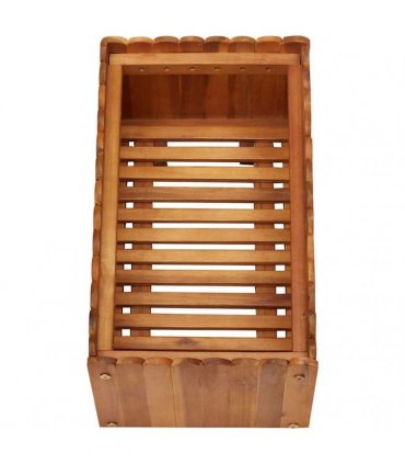 vidaXL Garden Raised Bed 50x30x25 cm Solid Acacia Wood — Size: 50 x 30 x 25 cm