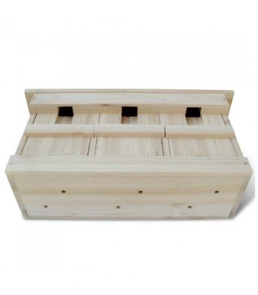 vidaXL Nest Box | Set of 2 | Natural wood | Solid wood | 44x15.5x21.5 cm — Colour: Colour:natural wood colour