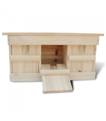 vidaXL Nest Box | Set of 2 | Natural wood | Solid wood | 44x15.5x21.5 cm — Colour: Colour:natural wood colour