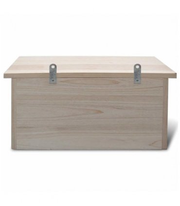 vidaXL Nest Box | Set of 2 | Natural wood | Solid wood | 44x15.5x21.5 cm — Colour: Colour:natural wood colour