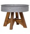 vidaXL Coffee Table Mixed Recycled Wood 60x45 cm Silver
