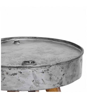 vidaXL Coffee Table Mixed Recycled Wood 60x45 cm Silver