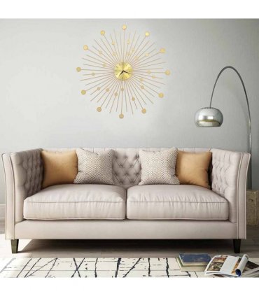 vidaXL Wall Clock Metal 70 cm Golden