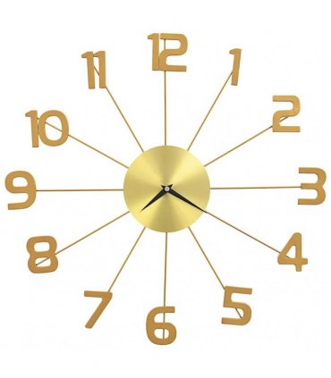 vidaXL Wall Clock Metal 50 cm Golden