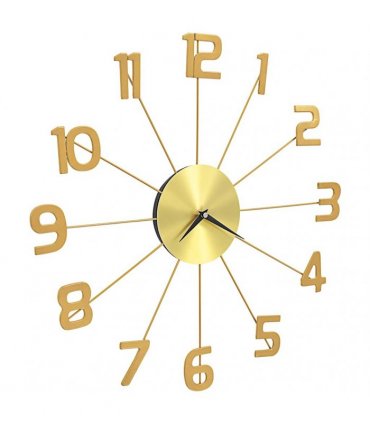 vidaXL Wall Clock Metal 50 cm Golden