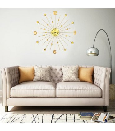 vidaXL Wall Clock Metal 70 cm Golden — Colour: gold with number