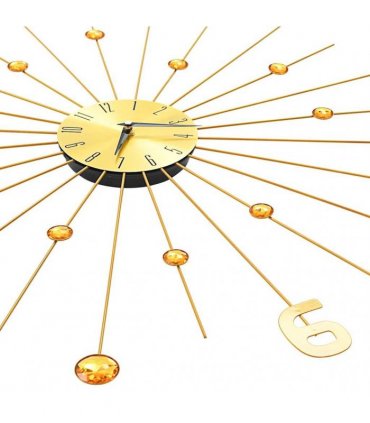 vidaXL Wall Clock Metal 70 cm Golden — Colour: gold with number