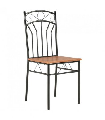 vidaXL Dining Chairs 2 pcs Brown MDF — Size: 40 x 48 x 86 cm