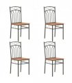 vidaXL Dining Chairs 4 pcs Brown MDF — Size: 40 x 48 x 86 cm