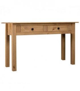 vidaXL Console Table 110x40x72 cm Solid Pine Wood Panama Range — Colour: brown