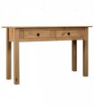 vidaXL Console Table 110x40x72 cm Solid Pine Wood Panama Range — Colour: brown