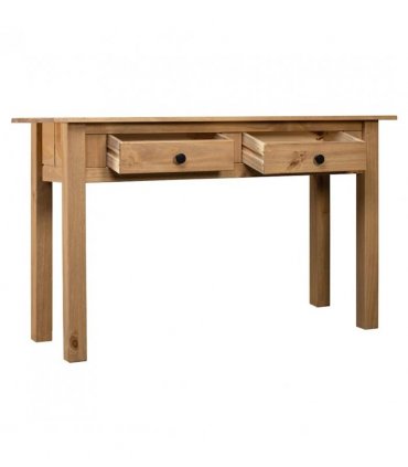 vidaXL Console Table 110x40x72 cm Solid Pine Wood Panama Range — Colour: brown