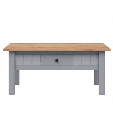 vidaXL Coffee Table Grey 100x60x43.5 cm Solid Pine Wood Panama Range