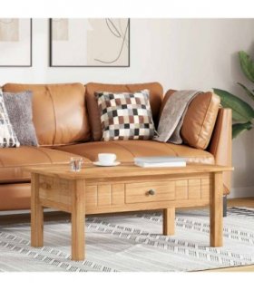vidaXL Coffee Table 100x60x43.5 cm Solid Pine Wood Panama Range — Colour: brown