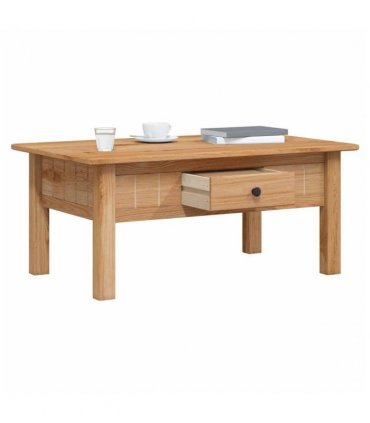 vidaXL Coffee Table 100x60x43.5 cm Solid Pine Wood Panama Range — Colour: brown