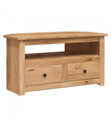 vidaXL Corner TV Cabinet 93x49x49 cm Solid Pine Panama Range — Colour: brown